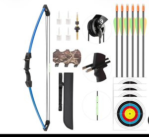 lot 3956 image: ASDW ARCHERY KIDS COMPOUND BOW SET WITH TARGET, AND OTHER ACCESSORIES - Retail $0