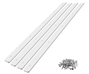 lot 3957 image: 4 Kit Trailer Bunk Glides, Heavy Duty Boat Trailer Bunk Slides Pads Smoother Boat Glides Guides Board with Screws for Launching and Loading Easier - Retail $0