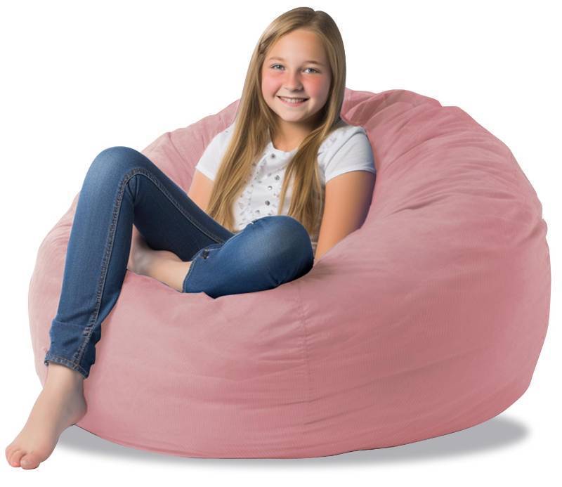 lot 16328 image: Bean Bag Cover for Organizing Plush Memory Foam Stuffed Animal Bean Bag Storage Soft Washable Premium Corduroy Organizer Keep Room Clutter Stuffable (Without Filling) X-Large - Retail $23