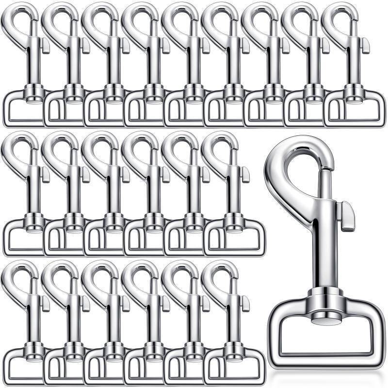 lot 16459 image: 24 Pcs Swivel Snap Hooks for Dog Leash Heavy Duty 2.76 Inch Flag Clasp Single Ended Clip Hooks Multipurpose Bolt Snap for Keychain Camera Strap Linking Pet Leash(Delicate Style,1) - Retail $22
