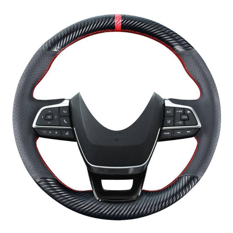 lot 16479 image: DIY Stitching Carbon Fiber Steering Wheel Covers for Toyota Highlander SUV 2020-2025  Sienna Minivan 2021-2025 Sew Leather 15 inches Interior Accessories - Retail $39
