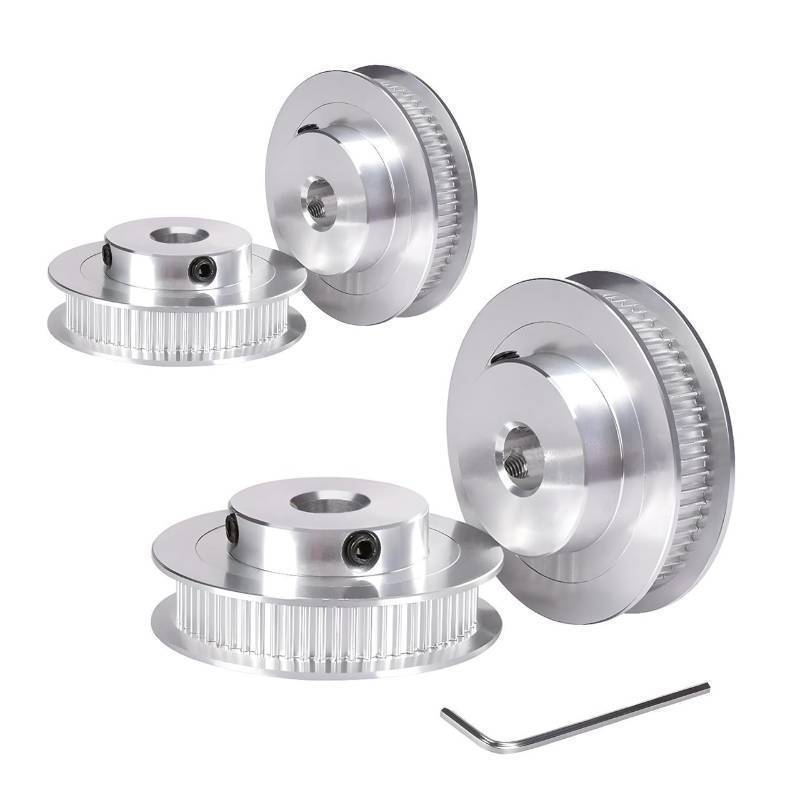 lot 43987 image: BZ 3D GT2 Pulley 80 Teeth 5mm Bore 6mm Width Timing Belt Pulley Aluminum 80T 5mm Bore Pulley Wheel for Voron 2.4 for 6mm Width GT2 Timing Belt for 3D Printer,CNC (4pcs) - Retail $20