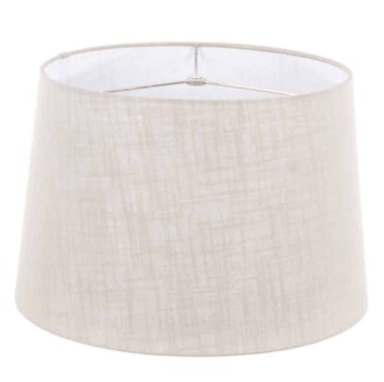 lot 45709 image: Gray Fabric Drum Lamp Shade, 13in top 15in bottom - Retail $20