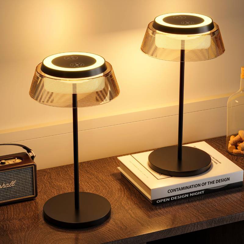 lot 45717 image: Table Lamp Set of 2 Rechargeable Cordless Desk Lamp 5500mAh Battery Operated Waterproof Portable USBC LED Nightstand Lamp 3 Color Dimmable Touch Night Light for Bedroom Restaurant Party Outdoor - Retail $15