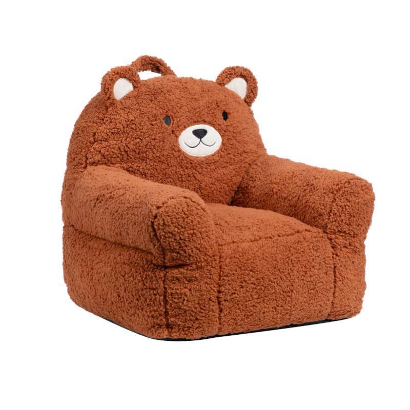 lot 45733 image: Ultra-Soft Snuggle Foam Filled Kids Chair, Bear - Retail $49