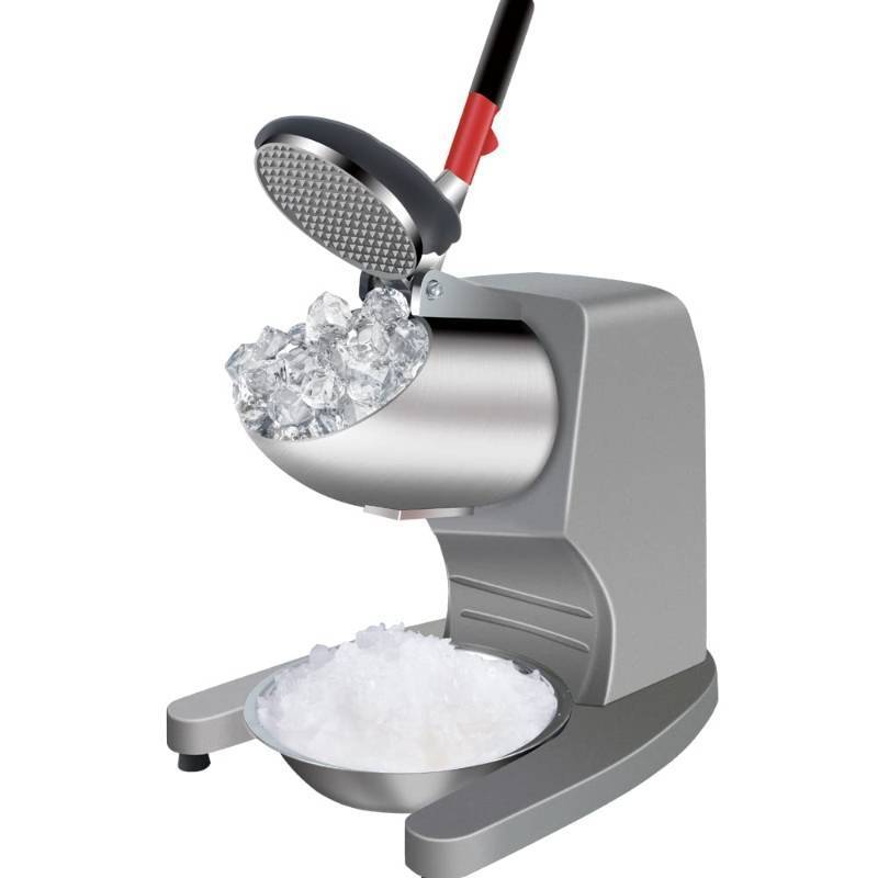 lot 45696 image: Electric Shaved Ice Machine 11 Inch Height 380W Three Blade Ice Crusher Snow Cone Maker Machines 220lbshr for Home and Commercial Use. - Retail $90