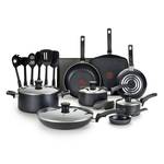 T-Fal Essentials 20-pc. Nonstick Cookware Set, Black - Retail: $180