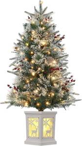 lot 171253 image: Small Christmas Tree with 78 Multi-Color Led Lights, 3 Ft Pre-Lit Artificial Christmas Decoration for Home Office Decoration