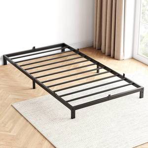 lot 171271 image: coucheta Twin Size Bed Frame, 6-inch Metal Low Platform Bed Frame, Twin Size Bed Frame with Metal Slat Support, Mattress Foundation, No Box Spring Needed, Noiseless Design