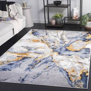 lot 171285 image: Safavieh Amelia Collection Accent Rug - 8 x 10, Blue &amp Gold, Modern Abstract Design, Non-Shedding &amp Easy Care, Ideal for High Traffic Areas in Living Room, Bedroom, Dining (ALA719M)