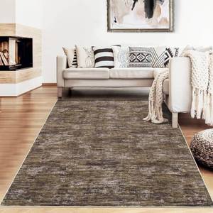 lot 271313 image: Retails for $103 RUGSREAL 8x10 Washable Rug for Living Room Non-Slip Modern Abstract Area Rug Stain Resistant Large Bedroom Rug Contemporary Accent Throw Floor Carpet Solid Rug for Dining Room Home Decor, Brown
