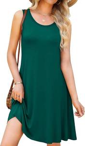 lot 471391 image: WEACZZY Women Summer Casual Swing T Shirt Dresses Beach Cover up Loose Dress