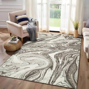 lot 471403 image: Garvee 9x12 Area Rug Washable Rugs for Living Room Modern Abstract Area Rugs Stain Resistant Throw Carpet Non-Slip Easy Cleaning Low-Pile Soft Floor Mat for Nursery Home Office Dining Room Taupe