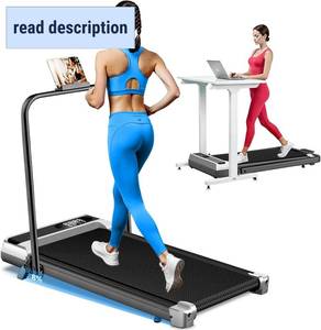 lot 271284 image: Retails for $140 Walking Pad Treadmill with 8% Incline for Home Office,3.0HP Low Noise Portable Folding Under Desk Treadmill with Remote Control,Jogging Running Machine,350 Lbs Capacity,LED Display,Handle Bar