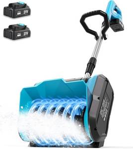 lot 411195 image: Retails for $130 Electric Cordless Snow Shovel, Snow Blower Cordless, 13x6 Clearing Path, Directional Plate & Auxiliary Handle, Snowblower Electric Snow Blower Battery Powered (24.0Ah Batteries & Charger Included)