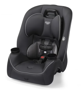 lot 221338 image: Retails for $100 Cosco Kids Easy Elite Slim All-in-One Convertible Car Seat, Grey Glyphs
