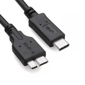 lot 8714 image: 3FT External Hard Drive Cord to USB C for Western Digital WD My Passport, Seagate, Toshiba Canvio, LaCie, etc, Compatible with iPhone 15, PC, Mac, Samsung, LG, Moto, Pixel & Other USB-C Devices - Retail $10