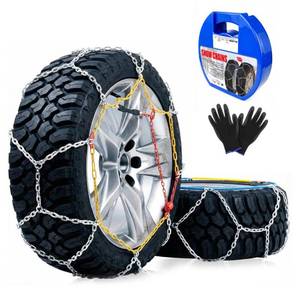 lot 8715 image: C-Hopetree Universal Snow Tire Chains for Cars and SUVs, Reusable Emergency Anti-slip Cable Tire Chains for Winter, Designed for Ice, Snow & Traction Enhancement, Model KN100