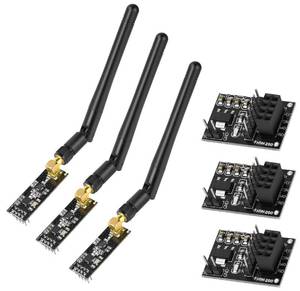 lot 8732 image: Aideepen 3PCS NRF24L01PALNA Module with SMA 2.4 GHz 1100m3PCS nrf24 8 Pin Socket Breakout Adapters Compatible - Retail $14