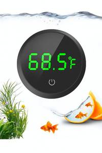 lot 8747 image: QZQ Fish Tank Thermometer Aquarium Thermometer Wireless Touch Stick Digital Aquarium Thermometer LED Display �1°F for Monitoring The Fish Tank Aquarium Temperature Accessories (Black) - Retail $7
