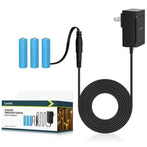 lot 8753 image: Lenink AC Power Supply Adapter for 3 AA Battery, AA Battery Replacement Adapter for LED Light, Decorations (Black) - Retail $16