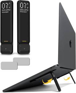 lot 8758 image: Aulumu G07 Pop Up Leg Stands Laptop, Super Portable Cooling Laptop Stand, Ergonomic Laptop Riser Lift for Desk for MacBook, All Laptops, Tablets, 8-20, Black - Retail $26