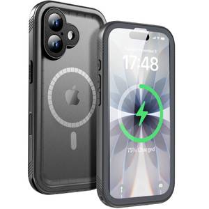 lot 8761 image: SPORTLINK for iPhone 17 Case - IP68 Waterproof Military Protective Full Body Heavy Duty Shockproof 360 Sealed Dustproof with Camera Screen Protector Phone Cover for iPhone 17 6.3 MagBlack - Retail $35