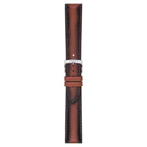 lot 8763 image: T852046842 20mm Lug Brown Leather Strap - Retail $55