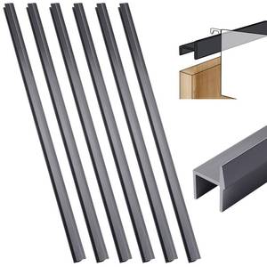 lot 8775 image: Leinuosen 6 Pcs File Cabinet Rails PVC Hanging Black Document Cabinet Rails for Drawer Sides Letter Size Office File Drawer Holder Organizer Storage, 15.8 Inches Long(12 Inch Wide) - Retail $10