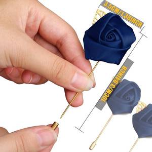 lot 8811 image: Dlgnoml Aevanim16 Artificial Rose Corsages with Pin,Boutonniere for Men Wedding,Suitable for Wedding Ceremony,Anniversary,Formal Dinner and Wedding Party,Used to Decorate Suits. (Navy Blue) - Retail $11