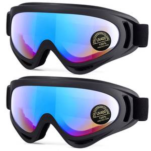 lot 8814 image: MAMBAOUT 2-Pack Snow Ski Goggles, Snowboard Goggles for Men, Women, Youth, Kids, Boys or Girls - Retail $8