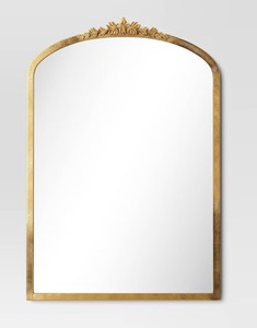 lot 8883 image: 20x30 Decorative Gold Wall Mantle Mirror Gold - Threshold - Retail $80
