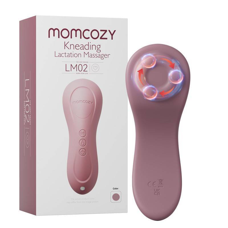 lot 26647 image: Rolling Lactation Massager with Heat, 3-in-1 Real-Like Massage for Relieve Clogged Ducts, Breast Massager Warming for Breastfeeding, Improve Milk Flow, Dusty Rose - Retail $40
