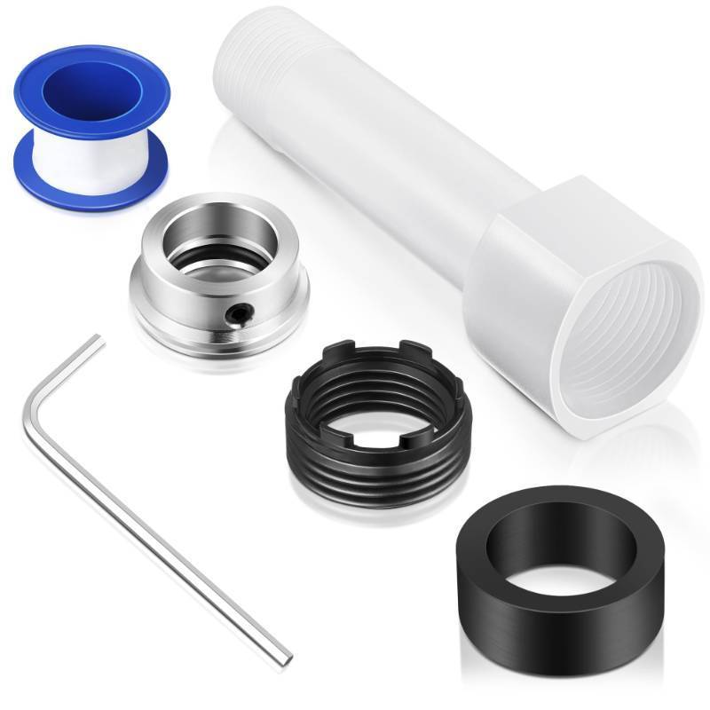 lot 26762 image: Four in One Tub Spout Adapter, Threaded Bathtub Faucet Adapter Slip Fit for Copper (Compatible with 12 Copper Pipe, 12 and 34 Pipe Thread), Bathtub Spout Adapter Kit with Assembly Tool - Retail $16