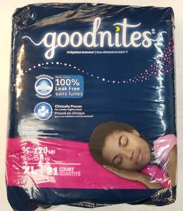 lot 56746 image: Goodnites Nighttime Underwear for Girls, XL, 21 Count - Retail $20