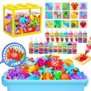 lot 56758 image: Aqua Fairy Water Gel Kit for Kids, Magic Water Elf Toy Kit with 20 Magic Gel &16 Shape Molds-DIY Magic Elf Kits Make Your Own Water Pets Arts and Crafts for Kids 4-6 7 8 9 10 Year Old Boys Girls Gifts - Retail $30