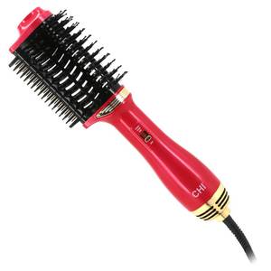 lot 56766 image: CHI Volume Styler, Blowout Brush for Amplified Volume, Heated Comb to Smoothen & Straighten Hair, 2-in-1 Hair Tool, Pink - Retail $61