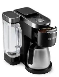 lot 56782 image: Keurig K Duo Plus 12-Cup Black Matte Single Serve and Carafe Coffee Maker.  POWERS ON BUT DOES NOT DISPENSE WATER. - Retail $220