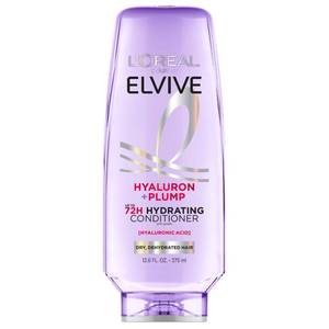 lot 56807 image: LOreal Paris Elvive Hyaluron Plump Hydrating Conditioner for Dehydrated, Dry Hair Infused with Hyaluronic Acid Care Complex, Paraben-Free, 12.6 Fl Oz - Retail $6