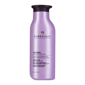 lot 56816 image: Pureology Hydrate Shampoo - For Dry or Color Treated Hair, Moisturizing Shampoo For Hydration & Softness, With Rose Extract & Green Tea, Vegan & Sulfate-Free, 9 Fl Oz - Retail $38