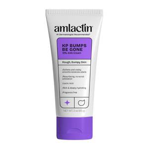 lot 56828 image: AmLactin KP Bumps Be Gone - Therapeutic Body Cream for Keratosis Pilaris - No-Scrub Exfoliator and Body Moisturizer for Dry Skin with 15% Lactic Acid AHA, 3 oz m. - Retail $18