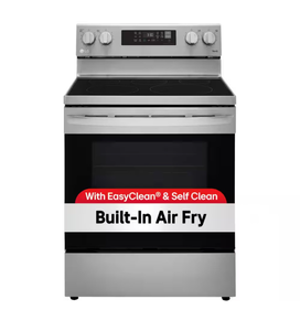 lot 2 image: LG ThinQ Electric Range with Built-In Air Fry and Self Clean - Retail $1,300