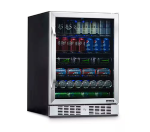 lot 6 image: NewAir Beverage Refrigerator with Glass Door - Retail $800