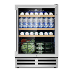 lot 19 image: Under Counter Beverage Refrigerator with Glass Door - Retail $600