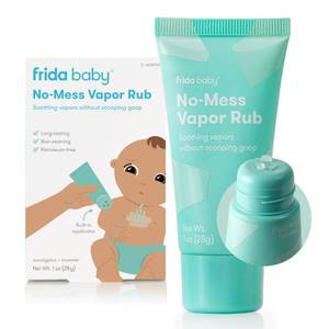 lot 21251 image: Frida Baby No-Mess Vapor Rub, Baby Vapor Rub for Chest, Neck, Back  Foot, Non-Medicated, Petroleum-Free, Hands-Free Applicator Tube, Non-Staining, Soothing Eucalyptus & Lavender for Sleep - Retail $7