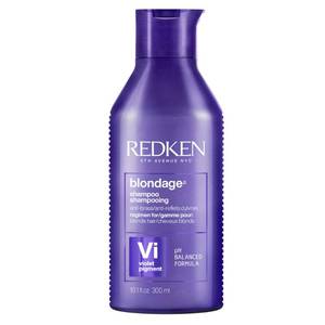 lot 21258 image: Redken Blondage Color Depositing Purple Shampoo For Blonde, Bleached or Highlighted Hair - Neutralizes Brassy Tones With Salicylic Acid, 10.1 Fl Oz - Retail $29