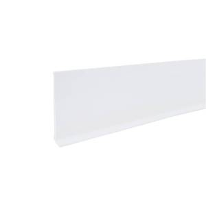 lot 21276 image: M-D Building Products 4-Inch x 60-Feet Dry Back Vinyl Wall Base, Flexible Dry Back Vinyl Trim with Toe - Easy Install Molding Trim for Floors and Baseboards, White (73897) - Retail $50