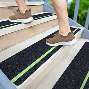 lot 21301 image: LifeGrip Anti Slip Traction Treads 10 Pack, 6x32 with Glow in Dark Stripe, Best Grip Tape Grit Non Slip, Outdoor Non Skid Tape, High Traction Friction Abrasive Adhesive for Stairs Step - Retail $26
