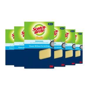 lot 21311 image: Scotch-Brite Dobie Pads, Dobie Sponge for All Purpose Cleaning of Kitchen, Bathroom, and Household, Non Scratch Dobie Cleaning Pads Safe for Non-Stick Cookware, 12 Dobie Pads - Retail $14