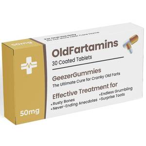 lot 21341 image: Funny Prank Pill Box, 30th 40th 50th 60th 70th Birthday Gifts for Him, Funny Birthday Gifts for Men, Women Novelty Joke Gifts for Father, Gag Pill Gifts for Men, Women Gag Gifts (OldFartamins) - Retail $6